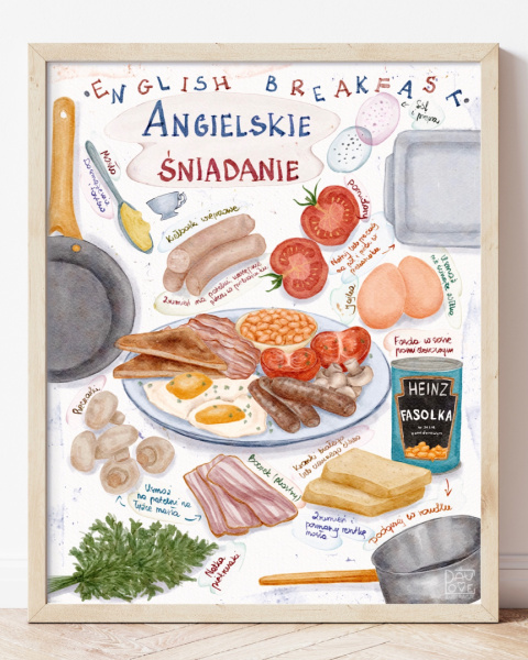 Plakat Angielskie śniadanie zdjęcie główne w rozmiarze 20x25 Plakat Angielskie śniadanie zdjęcie główne w rozmiarze 20x25