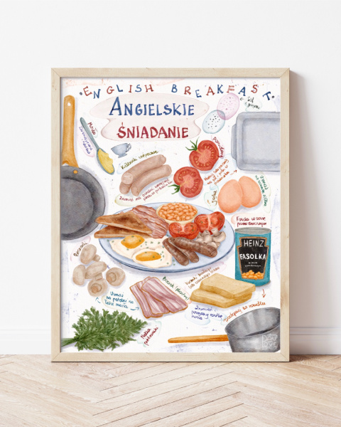 Plakat Angielskie śniadanie zdjęcie drugie w rozmiarze 20x25 Plakat Angielskie śniadanie zdjęcie drugie w rozmiarze 20x25