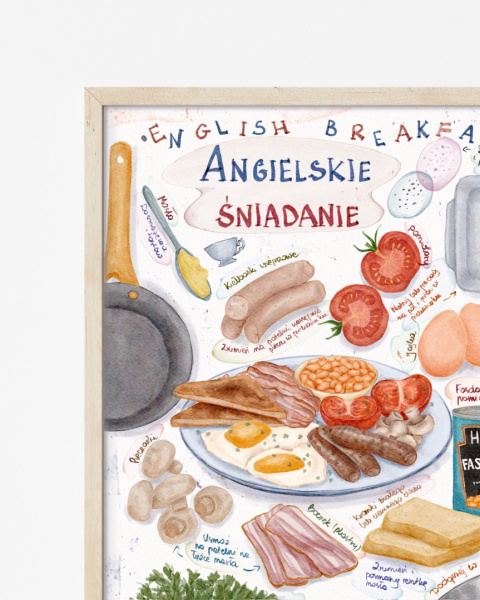 Plakat Angielskie śniadanie zdjęcie trzecie w rozmiarze 20x25 Plakat Angielskie śniadanie zdjęcie trzecie w rozmiarze 20x25