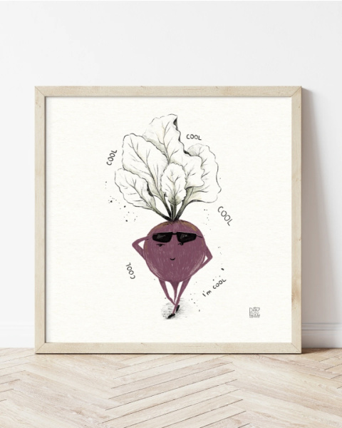Plakat Cool burak - zdjęcie drugie w rozmiarze 30x30