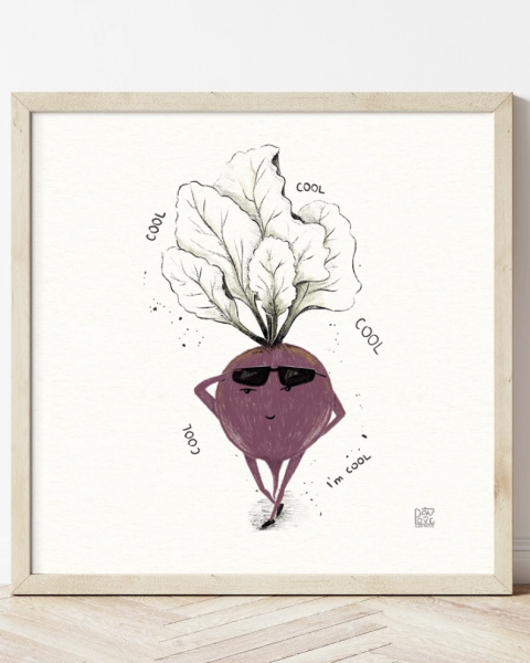 Plakat Cool burak - zdjęcie główne w rozmiarze 40x40