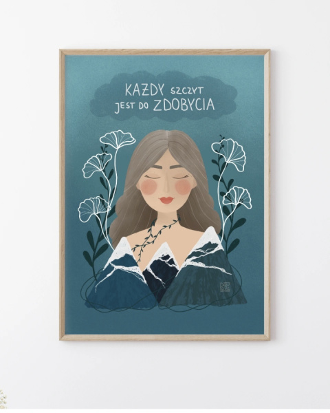 Plakat Każdy szczyt jest do zdobycia - zdjęcie drugie w rozmiarze A3 Plakat Każdy szczyt jest do zdobycia - zdjęcie drugie w rozmiarze A3