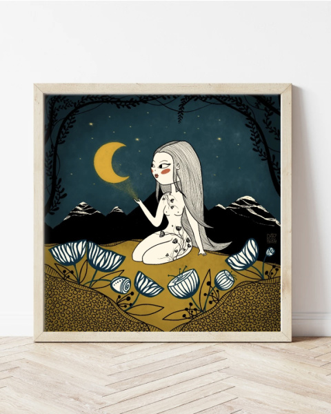 Plakat Księżycowa noc - zdjęcie drugie w rozmiarze 30x30 Plakat Księżycowa noc - zdjęcie drugie w rozmiarze 30x30