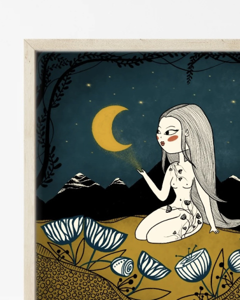 Plakat Księżycowa noc - zdjęcie trzecie w rozmiarze 30x30 Plakat Księżycowa noc - zdjęcie trzecie w rozmiarze 30x30