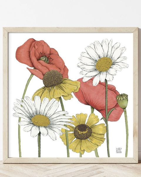 Plakat kwiaty polne - zdjęcie główne w rozmiarze 30x30
