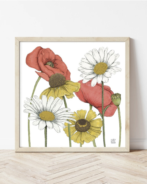 Plakat kwiaty polne - zdjęcie drugie w rozmiarze 40x40