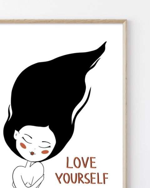 Plakat Love yourself - zdjęcie trzecie w rozmiarze A4 Plakat Love yourself - zdjęcie trzecie w rozmiarze A4