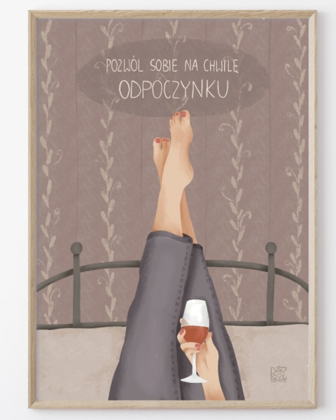 Plakat Pozwól sobie na chwilę odpoczynku - zdjęcie główne w rozmiarze A4 Plakat Pozwól sobie na chwilę odpoczynku - zdjęcie główne w rozmiarze A4