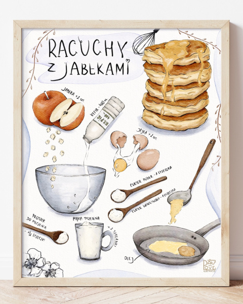 Plakat Racuchy z jabłkami - zdjęcie główne w rozmiarze 40x50