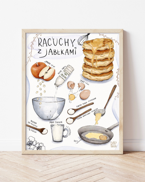 Plakat Racuchy z jabłkami - zdjęcie drugie w rozmiarze 40x50
