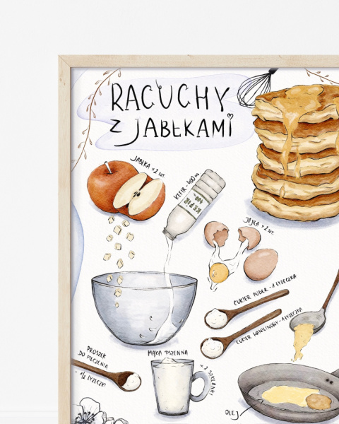 Plakat Racuchy z jabłkami - zdjęcie trzecie w rozmiarze 40x50