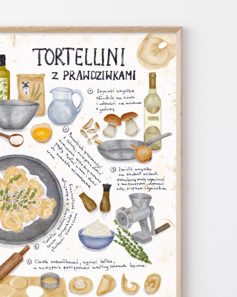 Plakat Tortellini z prawdziwkami - zdjęcie trzecie w rozmiarze A4 Plakat Tortellini z prawdziwkami - zdjęcie trzecie w rozmiarze A4
